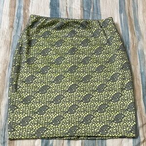 Mossimo Supply Co. Green and Gray Patterned Pencil Skirt
